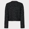Coats & Jackets-MILLY Knit Textured Boucle Cardigan Jacket Black Multi