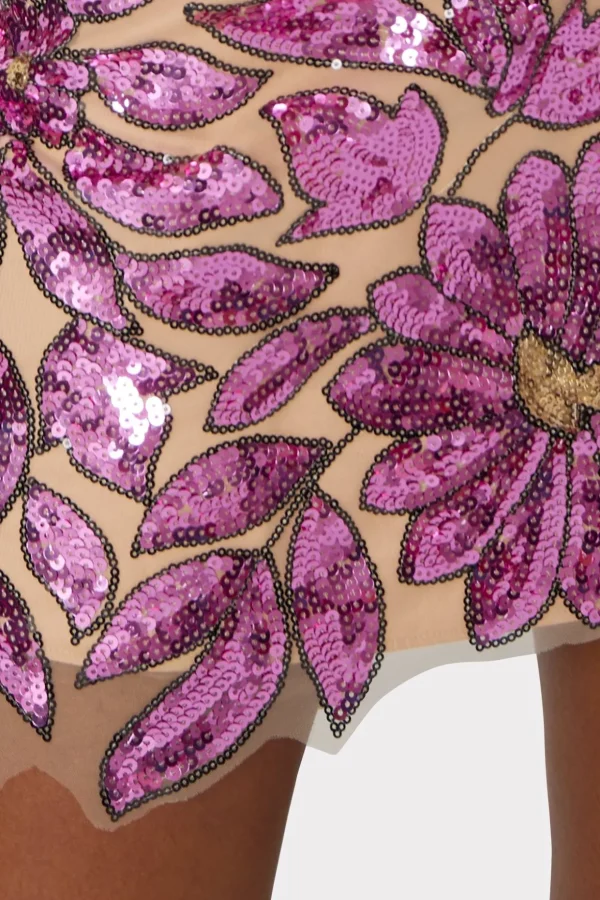 kristina_floral_garden_se_2.webp Skirts-MILLY Kristina Floral Garden Sequins Skirt Pink Multi