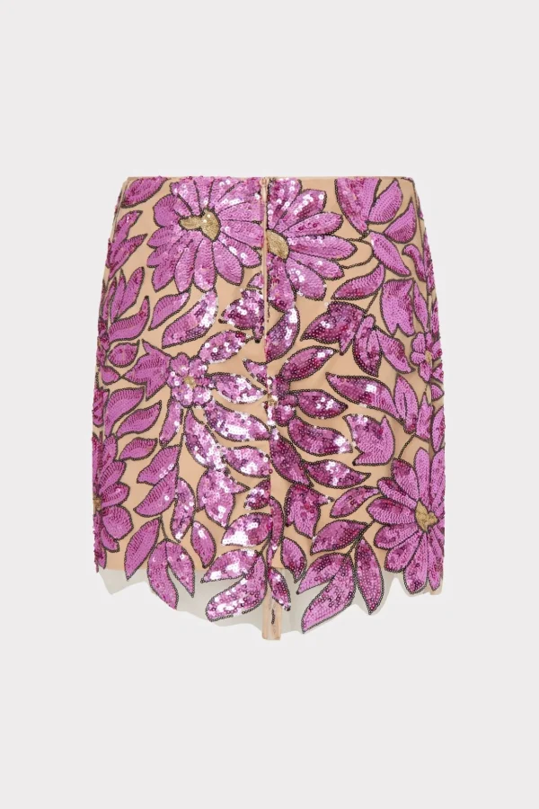kristina_floral_garden_se_3.webp Skirts-MILLY Kristina Floral Garden Sequins Skirt Pink Multi