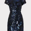kyla_floral_sequins_dress_0.webp Jumpsuits & Rompers-MILLY Kyla Floral Sequins Dress Navy