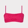 Bikinis-MILLY Lace Eyelet Bandeau Bikini Top Pink