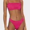 lace_eyelet_bandeau_bikin_3-1.webp Jumpsuits & Rompers-MILLY Lace Eyelet Bandeau Bikini Top Pink