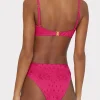 Bikinis-MILLY Lace Eyelet Bandeau Bikini Top Pink