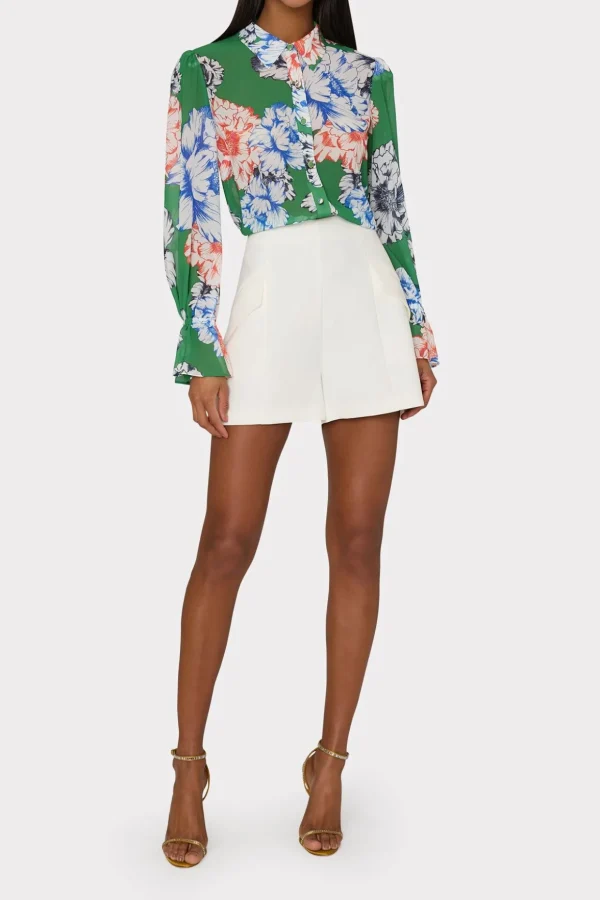 lacey_petals_in_bloom_blo_1-4.webp Tops-MILLY Lacey Petals In Bloom Blouse Green Multi