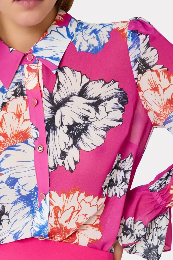 lacey_petals_in_bloom_blo_2-2.webp Jumpsuits & Rompers-MILLY Lacey Petals In Bloom Blouse Pink Multi