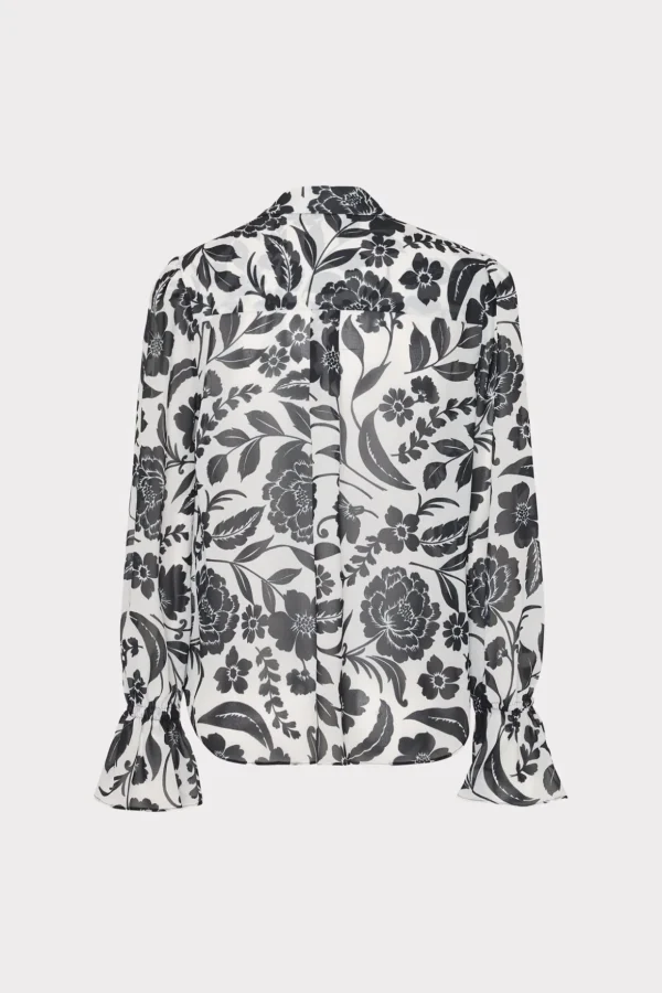 lacey_petals_in_bloom_blo_4-3.webp Tops-MILLY Lacey Petals In Bloom Blouse Black Multi