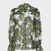 Jumpsuits & Rompers-MILLY Lacey Sea Of Petals Top Chartreuse/Black