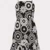 Sundresses-MILLY Linen Embroidered Dress Black/White