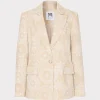 Coats & Jackets-MILLY Linen Embroidered Jacket Natural/Ecru