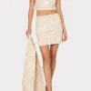 Skirts-MILLY Linen Embroidered Skirt Natural/Ecru