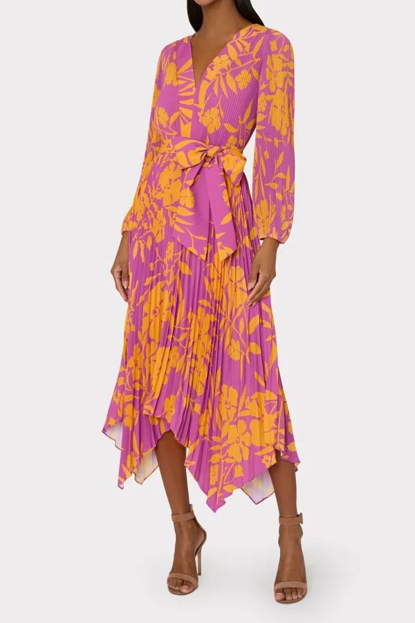 liora_marigold_aroma_plea_1-1.webp Maxi Dresses-MILLY Liora Marigold Aroma Pleated Dress Multi
