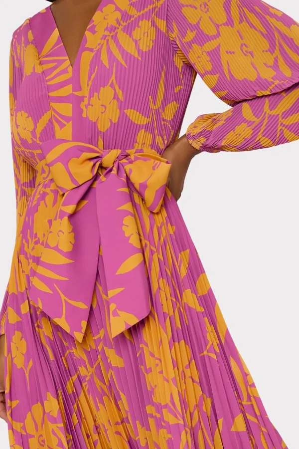 Jumpsuits & Rompers-MILLY Liora Marigold Aroma Pleated Dress Multi