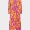 Jumpsuits & Rompers-MILLY Liora Marigold Aroma Pleated Dress Multi