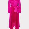 liora_satin_pleated_dress_0-1.webp Maxi Dresses-MILLY Liora Satin Pleated Dress Fuchsia