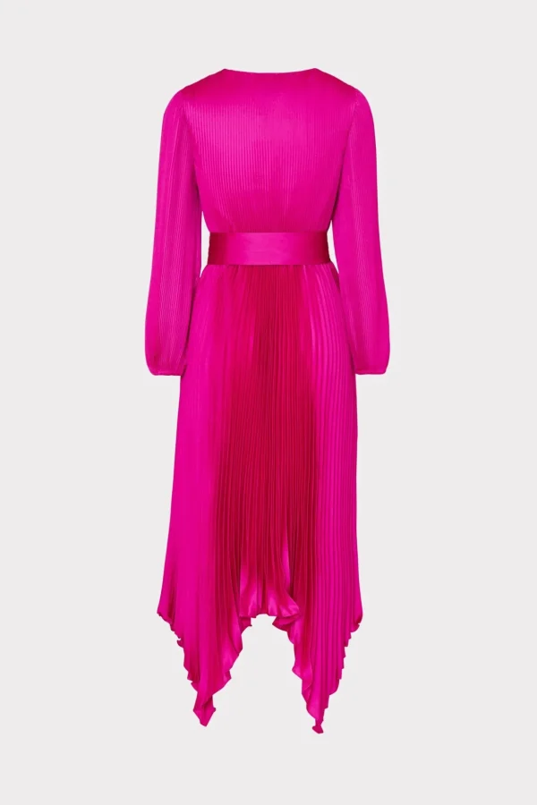 liora_satin_pleated_dress_3-1.webp Maxi Dresses-MILLY Liora Satin Pleated Dress Fuchsia