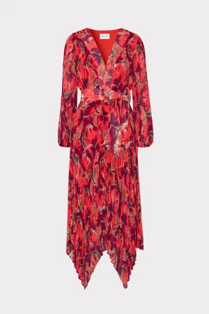 liora_windmill_floral_ple_0-1.webp Guest Of Dresses-MILLY Liora Windmill Floral Pleated Dress Red Multi