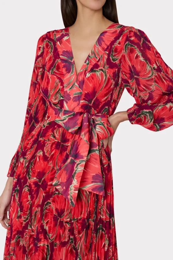 liora_windmill_floral_ple_2-1.webp Guest Of Dresses-MILLY Liora Windmill Floral Pleated Dress Red Multi
