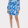 liv_brushstroke_pleated_d_1-1.webp Day Dresses-MILLY Liv Brushstroke Pleated Dress Blue Multi