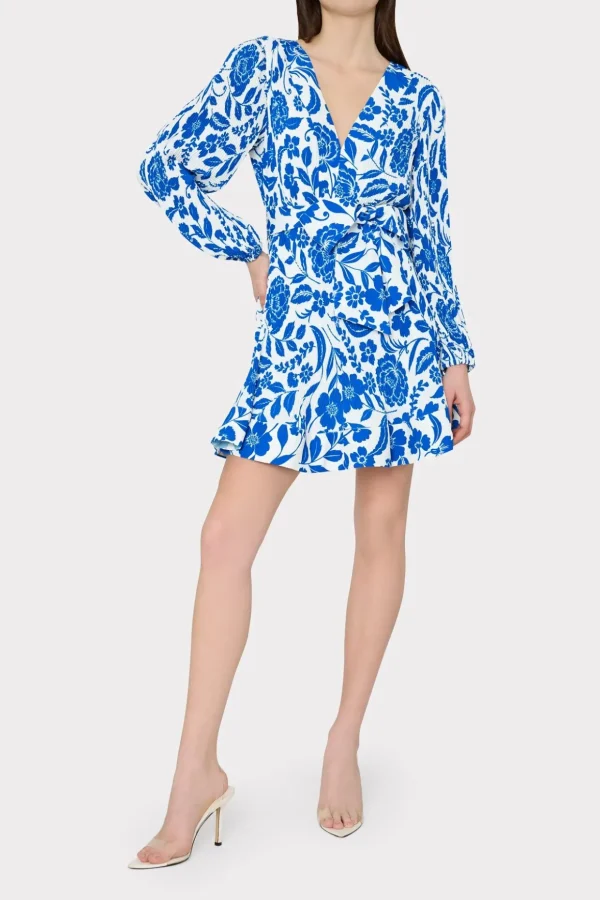 liv_flowers_of_spain_plea_1.webp Jumpsuits & Rompers-MILLY Liv Flowers Of Spain Pleated Dress Blue/White