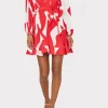 liv_grand_foliage_pleated_1.webp Jumpsuits & Rompers-MILLY Liv Grand Foliage Pleated Dress Red/White