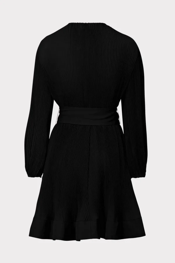 Guest Of Dresses-MILLY Liv Pleated Dress Black