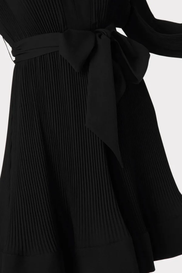 liv_pleated_dress_2-6.webp Little Black Dresses-MILLY Liv Pleated Dress Black