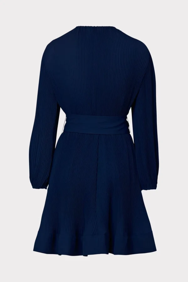 liv_pleated_dress_3-15.webp Mini Dresses-MILLY Liv Pleated Dress Navy