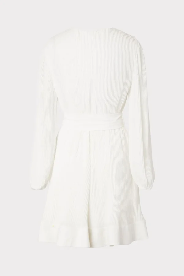 White Dresses-MILLY Liv Pleated Dress White