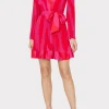 liv_zebra_pleated_dress_1.webp Jumpsuits & Rompers-MILLY Liv Zebra Pleated Dress Milly Pink Multi