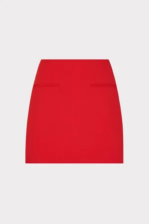 lizzy_cady_mini_skirt_0-12.webp Matching Sets-MILLY Lizzy Cady Mini Skirt Red