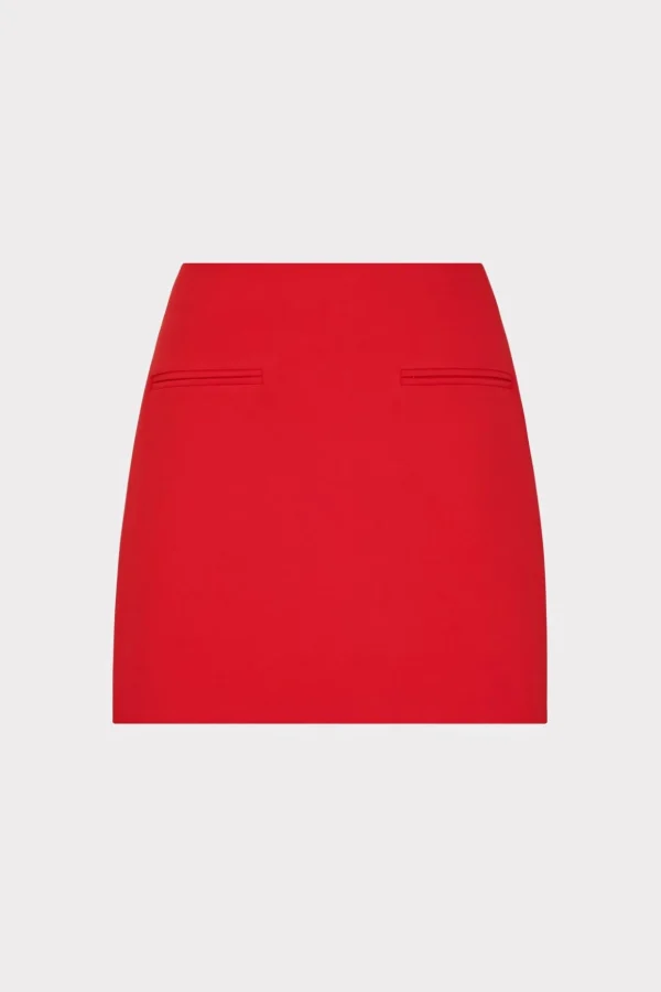 Matching Sets-MILLY Lizzy Cady Mini Skirt Red