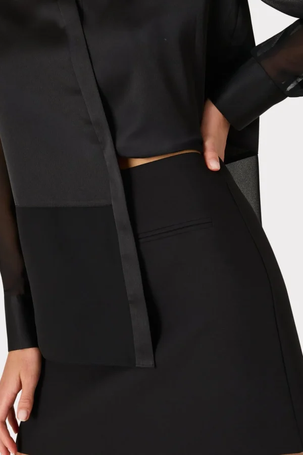 lizzy_cady_mini_skirt_2-11.webp Matching Sets-MILLY Lizzy Cady Mini Skirt Black