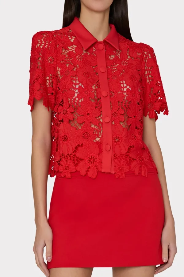 lizzy_cady_mini_skirt_2-4.webp Jumpsuits & Rompers-MILLY Lizzy Cady Mini Skirt Red