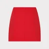 Matching Sets-MILLY Lizzy Cady Mini Skirt Red