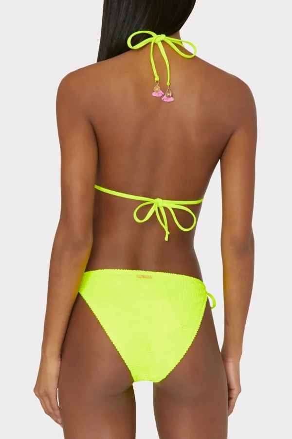 lori_textured_triangle_bi_2-2.webp Jumpsuits & Rompers-MILLY Lori Textured Triangle Bikini Top Yellow
