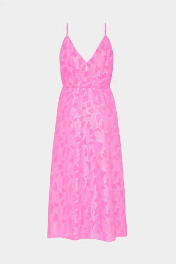 Jumpsuits & Rompers-MILLY Lurex Jacquard Spaghetti Strap Cover-Up Pink