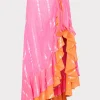 lurex_stripe_ruffle_wrap__0-1.webp Jumpsuits & Rompers-MILLY Lurex Stripe Ruffle Wrap Skirt Neon Pink/Orange