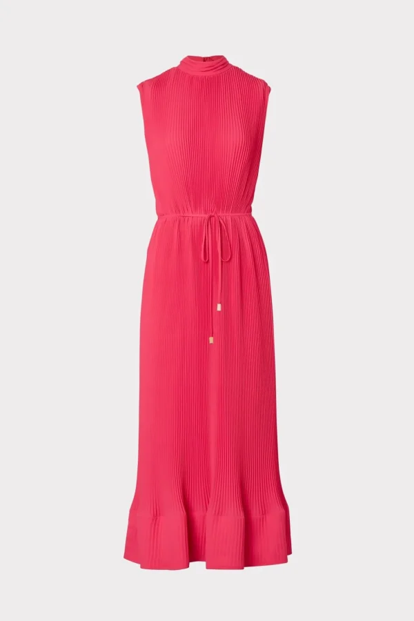 melina_solid_pleated_dres_0-16.webp Maxi Dresses-MILLY Melina Solid Pleated Dress Milly Pink