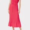 melina_solid_pleated_dres_1-5.webp Day Dresses-MILLY Melina Solid Pleated Dress Milly Pink