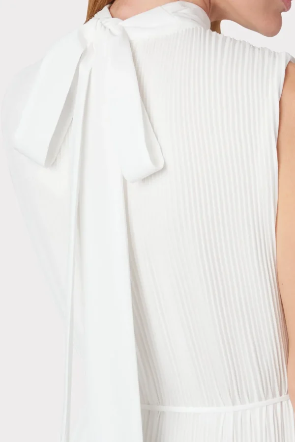 melina_solid_pleated_dres_2-10.webp White Dresses-MILLY Melina Solid Pleated Dress White