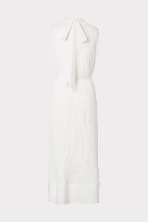 melina_solid_pleated_dres_3.webp Jumpsuits & Rompers-MILLY Melina Solid Pleated Dress White