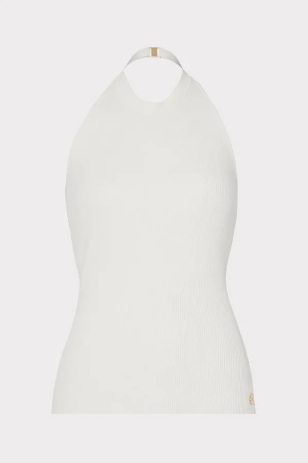 metal_neck_trim_halter_to_0-1.webp Tops-MILLY Metal Neck Trim Halter Top Ecru