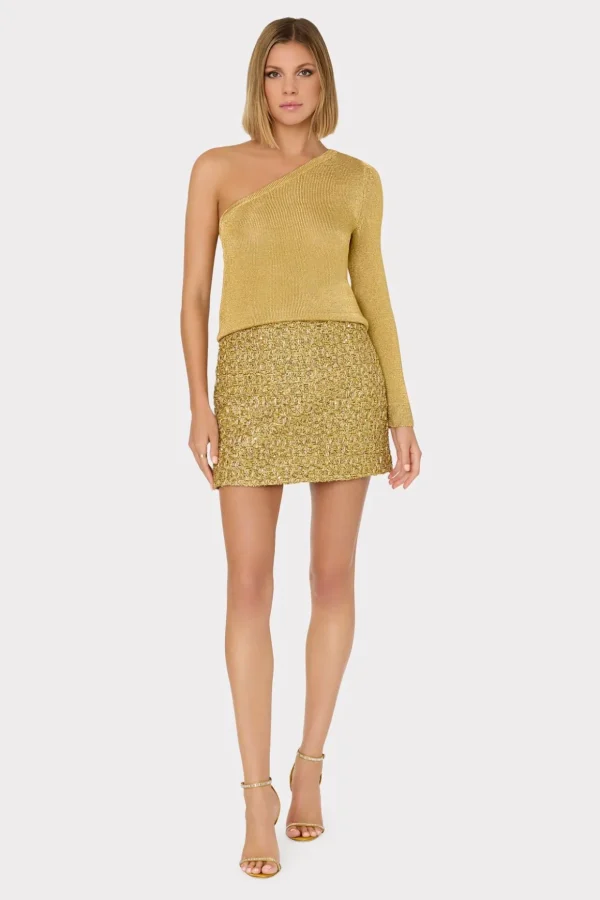 metallic_knit_one_shoulde_1-1.webp Tops-MILLY Metallic Knit One Shoulder Top Gold