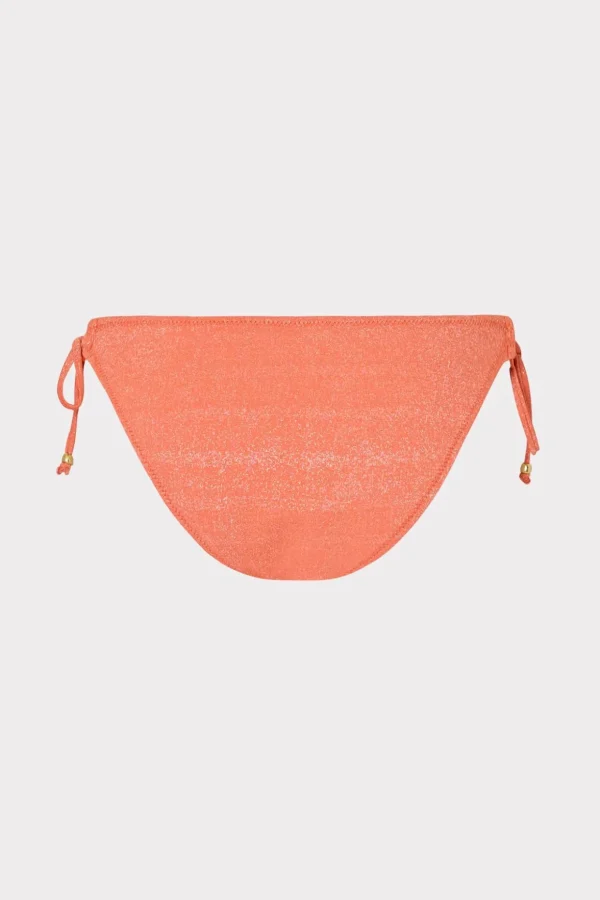 Jumpsuits & Rompers-MILLY Metallic Ring Bikini Bottom Orange/Silver