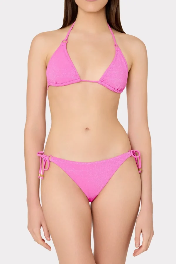metallic_ring_triangle_bi_1-2.webp Jumpsuits & Rompers-MILLY Metallic Ring Triangle Bikini Top Fuchsia/Silver