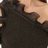 metallic_scallop_ruffle_o_2-1.webp Knit Dresses-MILLY Metallic Scallop Ruffle One Shoulder Dress Gold