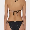 Jumpsuits & Rompers-MILLY Millie Diamond Heat Set Triangle Bikini Top Black