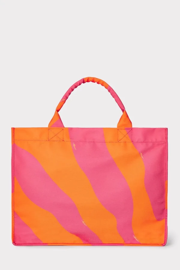mimi_canvas_tote_1-3.webp Accessories-MILLY Mimi Canvas Tote Milly Pink/Tangerine
