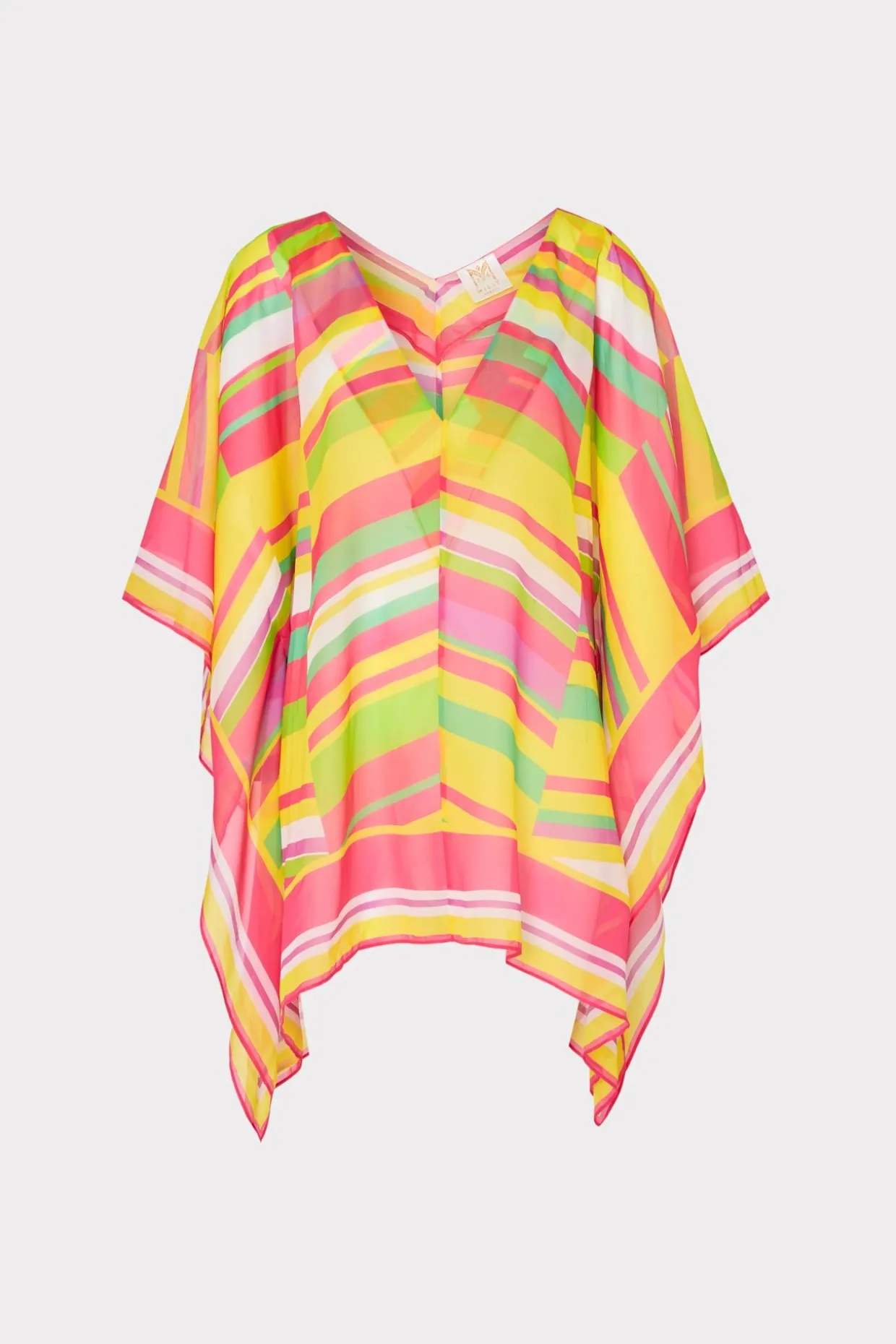 multi_color_chevron_cafta_0-1.webp Jumpsuits & Rompers-MILLY Multi Color Chevron Caftan Green Multi