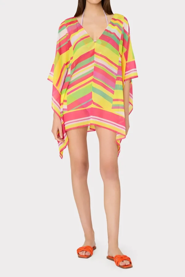 multi_color_chevron_cafta_1-1.webp Jumpsuits & Rompers-MILLY Multi Color Chevron Caftan Green Multi